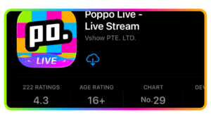 poppo live host app store download page